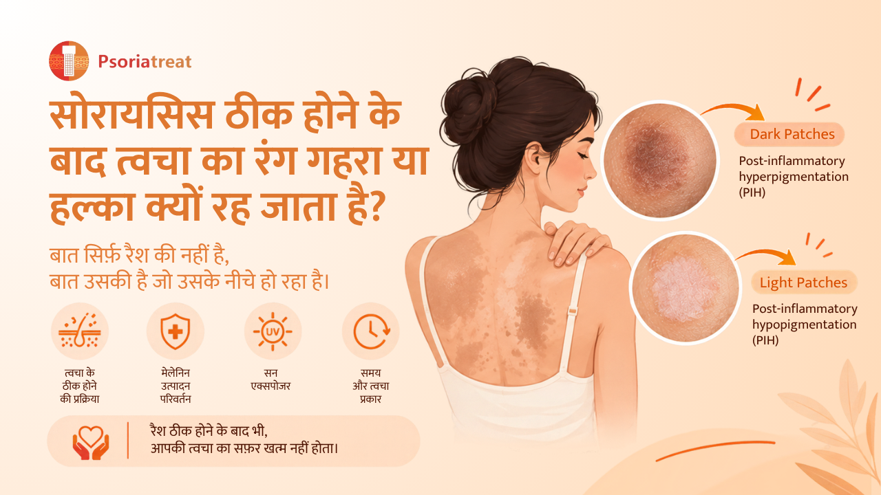 Why Does Skin Stay Dark or Light After Psoriasis Clears in hindi